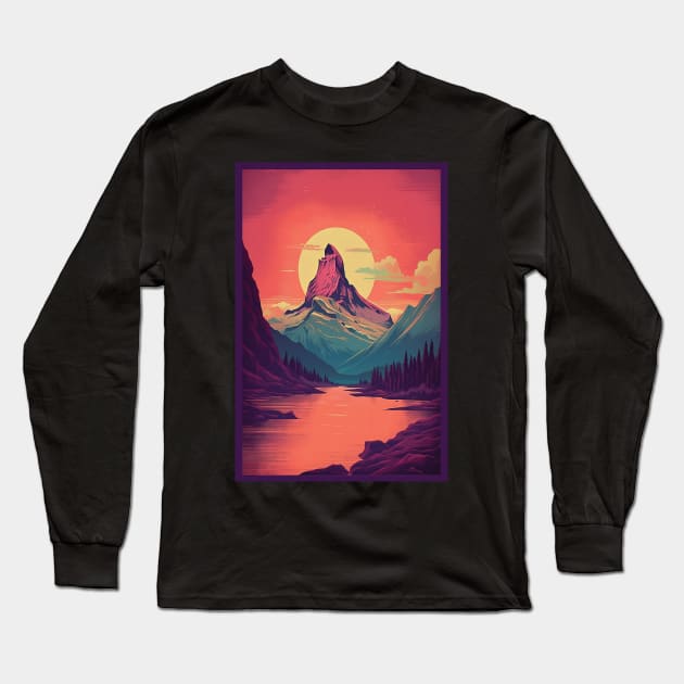 Zermatt,Matterhorn,Switzerland,Poster Long Sleeve T-Shirt by BokeeLee